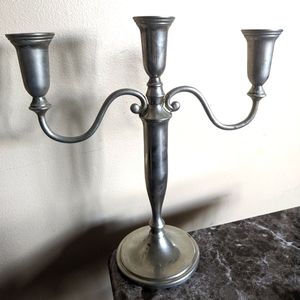 Vintage 13" 3 Light Silver Plated Candelabra Candle Holder